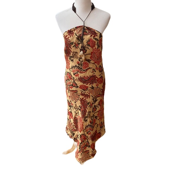 Lauren Ralph Lauren Dresses & Skirts - Ralph Lauren linen silk leather halter dress 6